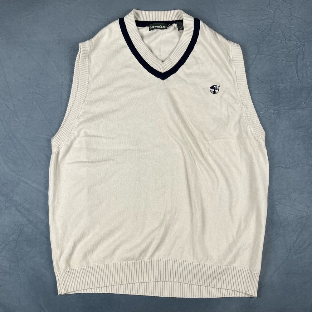 Vintage Timberland Knit Sweater Vest Preppy College Tennis Golf Uncle Phil  V-09